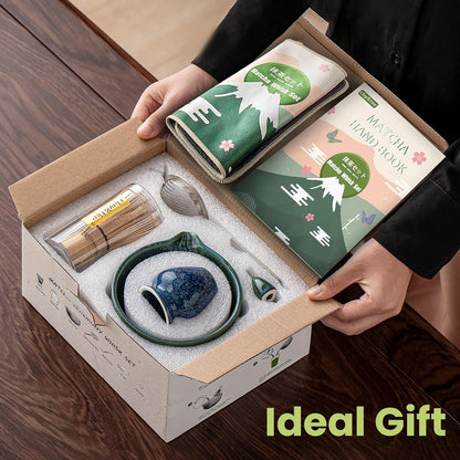Clay&Fire Matcha Whisk Set, 9 pcs Ceramic Matcha Set, Gifts for Women,Matcha Bowl with Spout and Whisk, Matcha Kit for Matcha Lovers, Gift Mother's Day, Birthday, Anniversary
