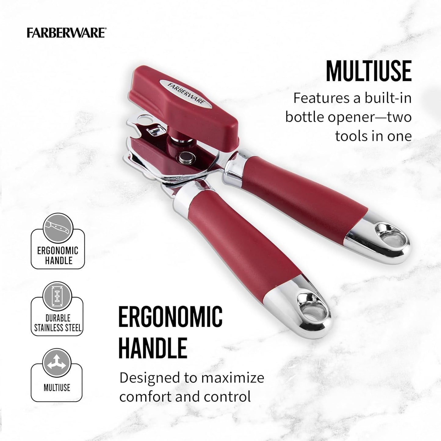 Farberware Pro 2 Can Opener, Jewel Purple, One Size