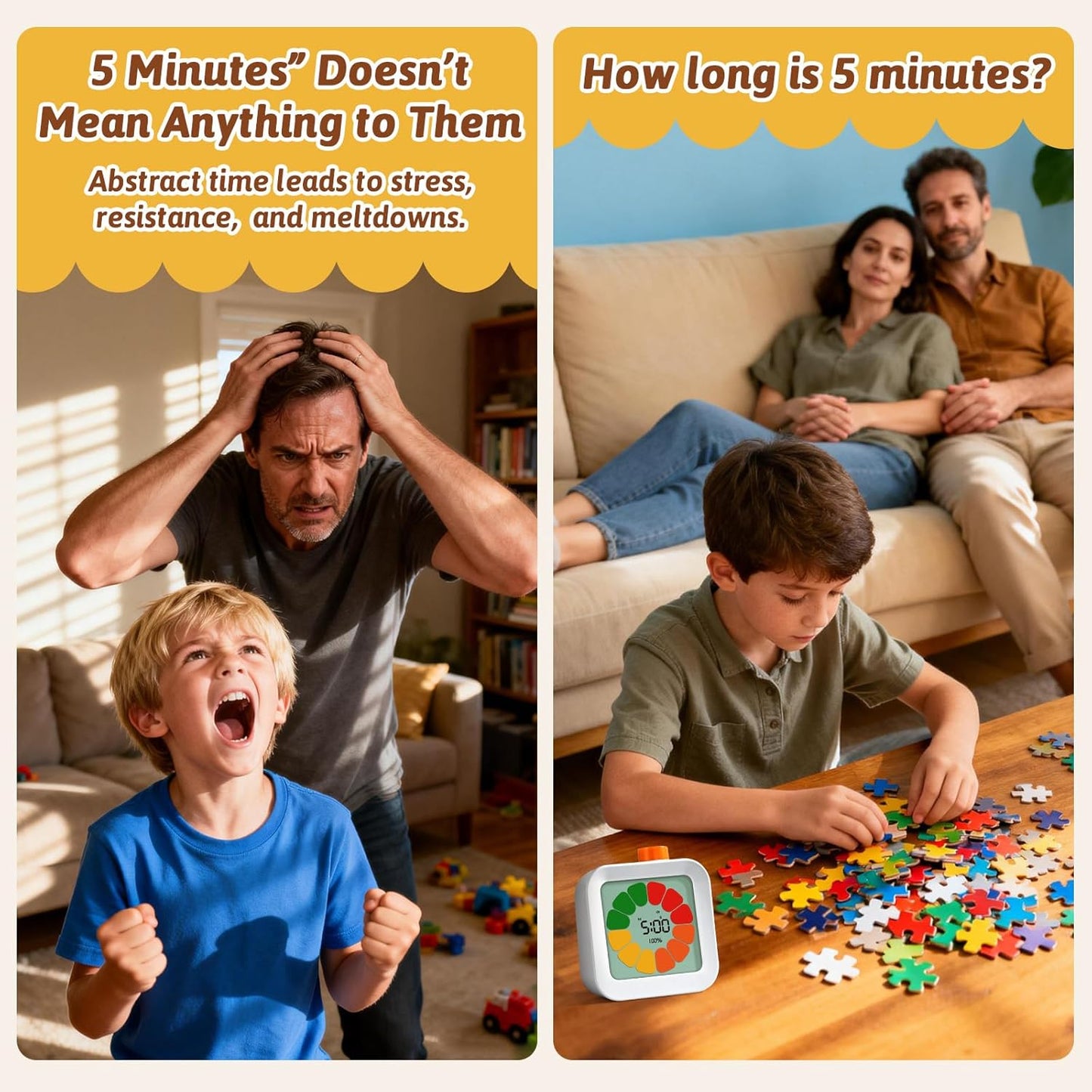 EooCoo Digital Visual Timer 60-Minute Countdown (3-in-1) for Kids & Adults, Handy Time Management Tool, Classroom Essential, Ideal Back-to-School Teacher Gift - Fits Homeschool, Kitchen, ADHD Users