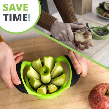 Oliver's Kitchen ® Apple Corer & Slicer - Our Fruit Cutter Is The Easy Way to Get Your 5 a Day - This Time Saving Apple Cutter Effortlessly Slices Fruit - Comfortable Non-Slip Handle - No More Knives!