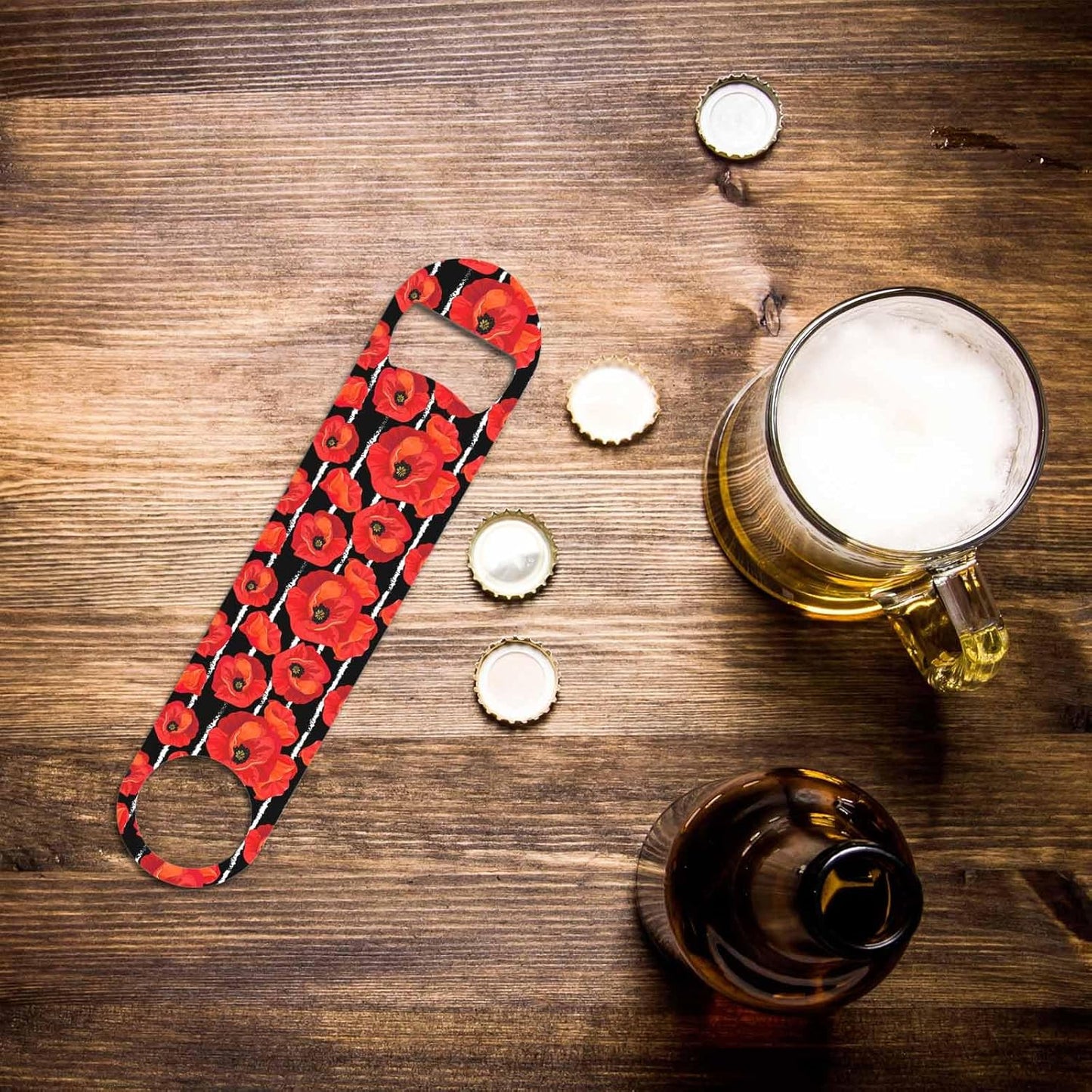 Black White Checkered Stainless Steel Bottle Opener Cool Car Racing Sports Plaid Pattern Geometric Design Flat Beer Bottle Opener Keychain for Home Kitchen Bar Restaurant Party Birthday Gift