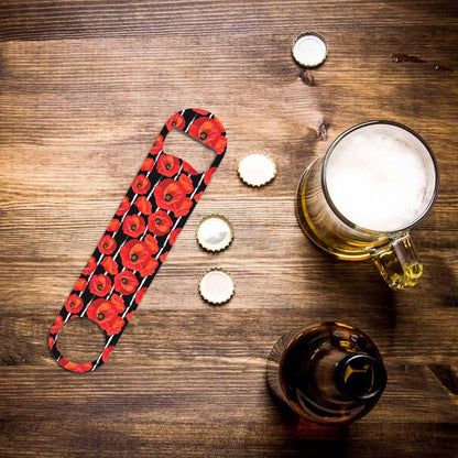 Black White Checkered Stainless Steel Bottle Opener Cool Car Racing Sports Plaid Pattern Geometric Design Flat Beer Bottle Opener Keychain for Home Kitchen Bar Restaurant Party Birthday Gift