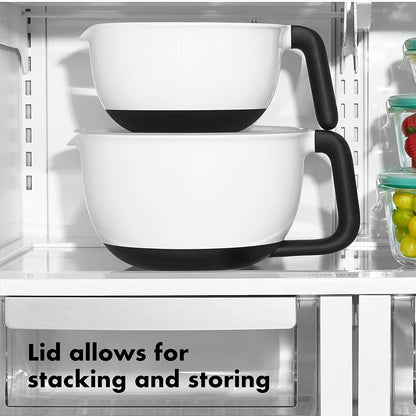 OXO Good Grips 4Qt Batter Mixing Bow with Lid, White