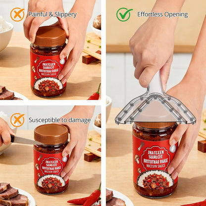 NileHome Jar Opener for Weak Hands, Seniors with Arthritis, Bottle Opener Jar Lid Opener for Arthritic Hands Multifunctional Can Openers for Seniors Get Lids off Easily & Grey