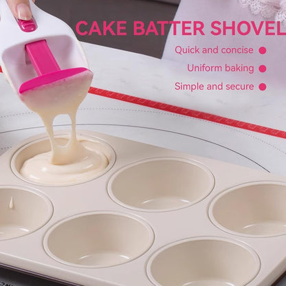 2PCS Cupcake Scoop Sliding Cupcake Batter Dispenser Scoop for Even Portions