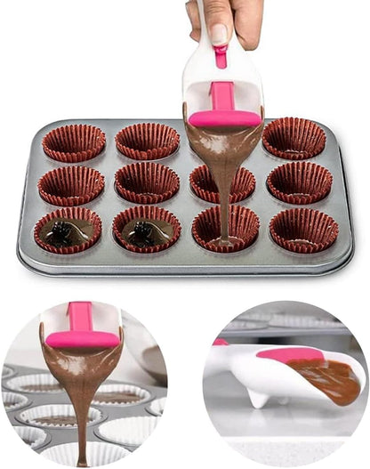 2PCS Cupcake Scoop Sliding Cupcake Batter Dispenser Scoop for Even Portions