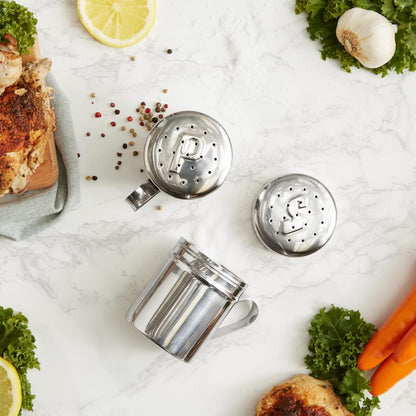RSVP International Endurance Kitchen Shaker Collection Dishwasher Safe, All Purpose, 11 ounce, Stainless Steel