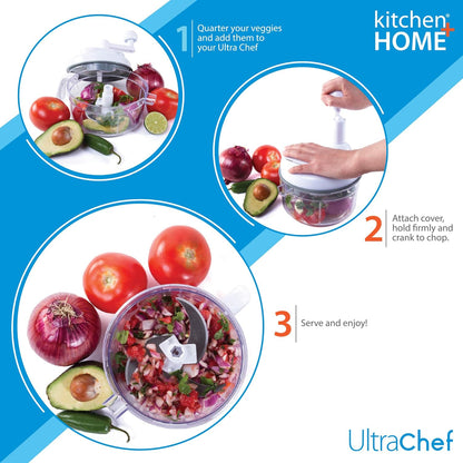 7 in 1 Food Chopper - As Seen on TV Manual Food Processor