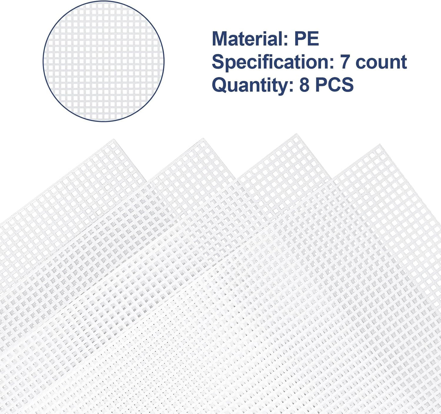 Caydo 2 Pieces 7 Count Plastic Mesh Canvas Sheets for Embroidery, Acrylic Yarn Crafting, Knit Crochet Projects and Make Aquarium Dividers (10.5 X 13.5 Inch)