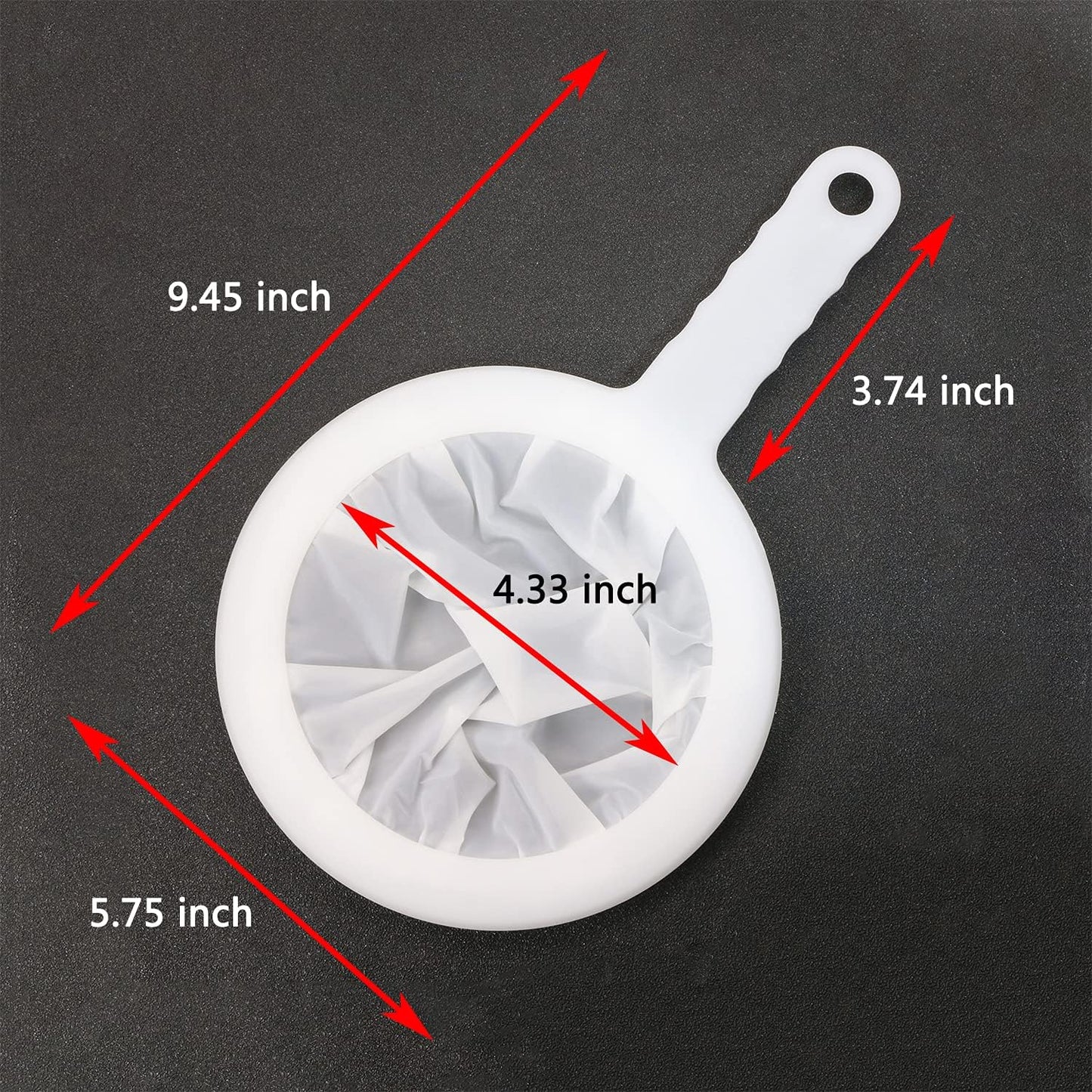 Mini Skater 400 Mesh Kitchen Ultra-fine Mesh Strainer, Nylon Mesh Filter Spoon with Handle Kitchen Tool for Fine Wine, Fine Precipitation of Cold Wine, Cold Water Precipitation (1Pcs)