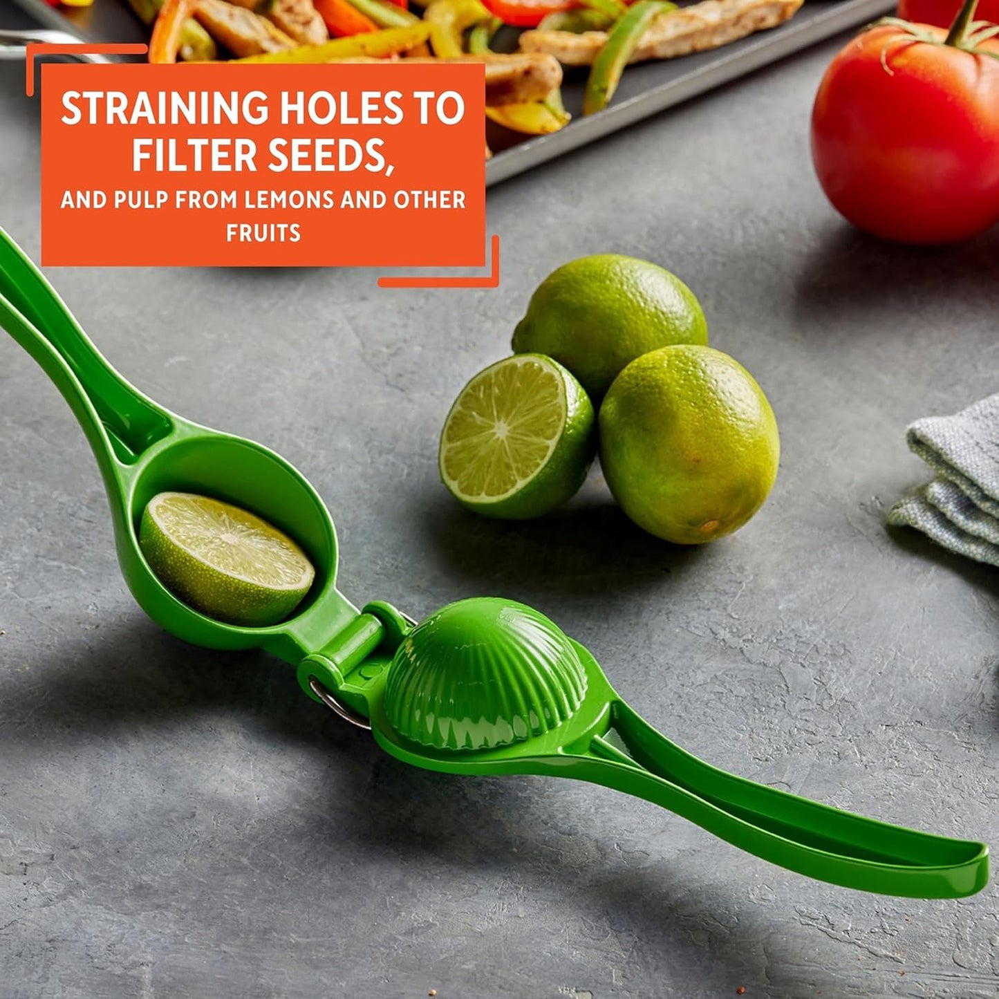 IMUSA Lemon or Lime Manual Squeezer, Citrus Juicer for Max Extraction, Green