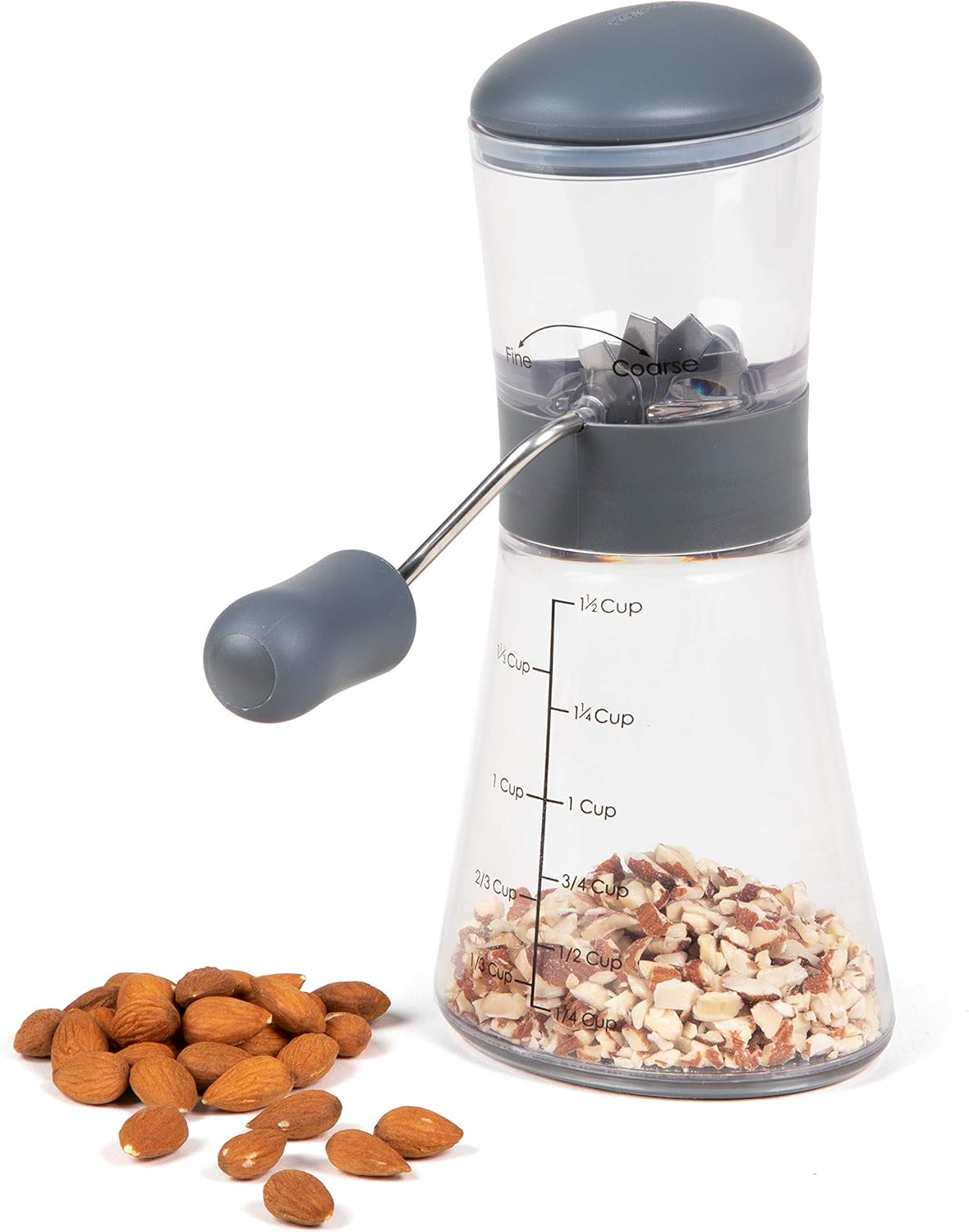Prepworks by Progressive Nut Chopper with Non-Skid Base, Red