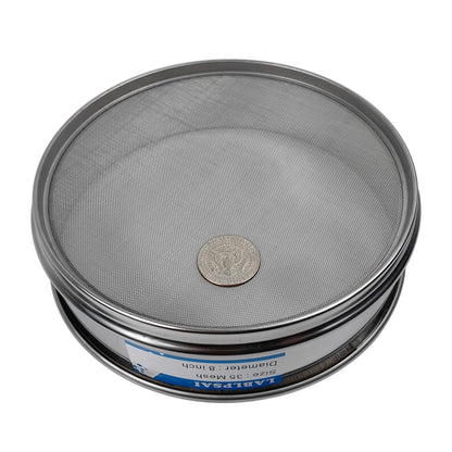 50 Mesh Lab Sieves 8" Diameter 304 Stainless Steel Wire Cloth Test Sieve for Industrial Laboratory Home