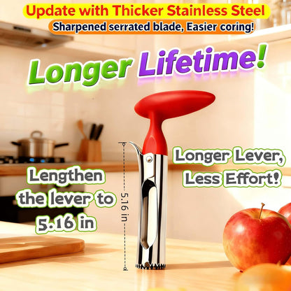 Apple Corer Tool, Apple Core Removal, Stainless Steel Apple Core Remover Tool, Easy to Grip, Easy to Use