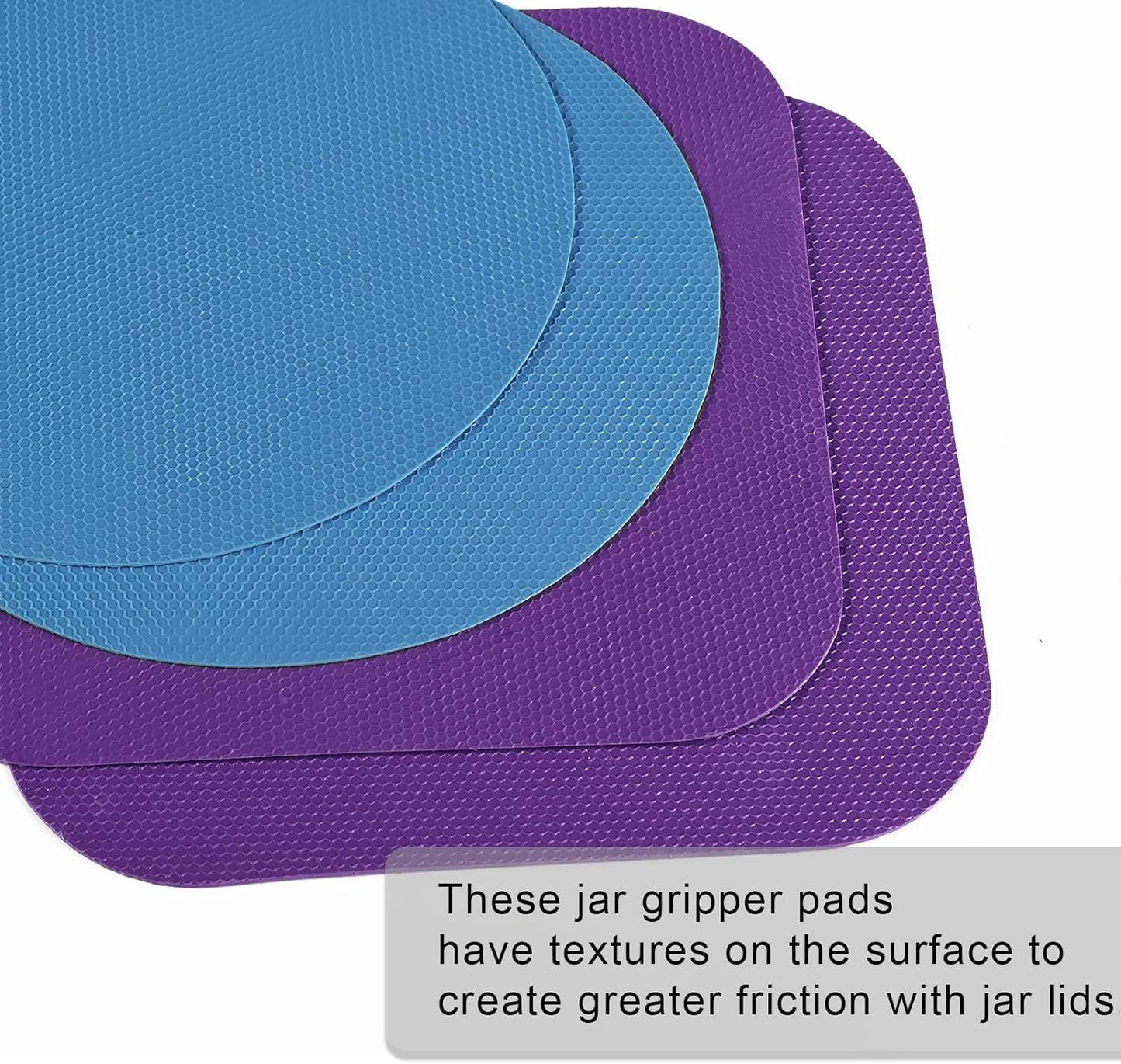 LUTER 4pcs Jar Opener, Rubber, Multi-function Silicone Bottle Opener for Seniors with Weak Hands Lid Cap Gripper Pads Kitchen Coasters Gadgets(Light Blue, Green)
