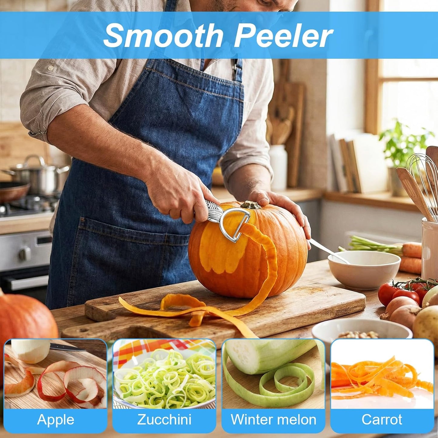 Vegetable Peeler - Stainless Steel Swivel Blade Fruit Peeler - Ergonomic Non-Slip Handle Veggie Peelers for Fruits And Vegetables