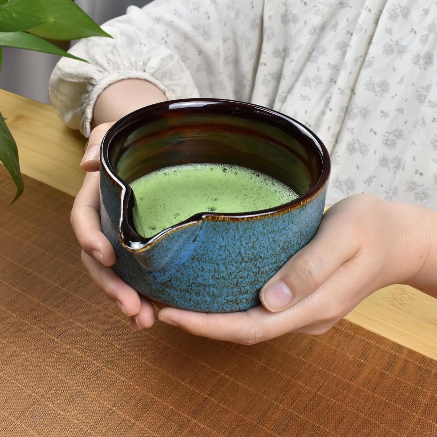 Artcome 7 Pcs Complete Matcha Ceremony Kit for Tea Ceremony, Bowl with Pouring Spout, Whisk, Tea Scoop, Matcha Powder Strainer, Matchatools For Making Usucha, Koicha and Matcha Latte (Black)