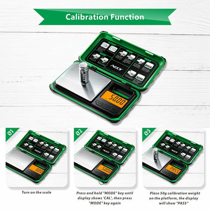 Precision Pocket Scale, 200gx0.01g Jewelry gram Scale, Digital Food Scale with LCD Display, one-Click Conversion 6 Units, Mini Scale for Kitchen/Powder/Coffee/Coins(Battery Included)