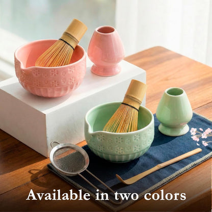 Bamboo Matcha Whisk Set (Chasen) – Traditional Bamboo Whisk for Matcha Tea Ceremony – Handcrafted 100-Prong Chasen for Smooth, Creamy Foam – Authentic Tools & Accessories