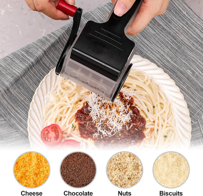 GDL Cheese Grater Hand Crank, Kitchen Rotary Grater Handheld, Dishwasher Safe Parmesan Cheese Grater with Stainless Steel Blade for Hard Cheese,Chocolate,Nuts, Black
