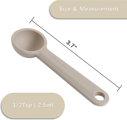 1PCS 1/2tsp(2.5ml) Silicone Measuring Spoon