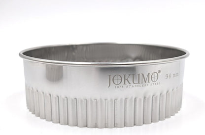 11 Piece Graduated Sizes Fluted Edge Round Pastry/Cookie Cutter Set Heavy Duty 18/8 304 Stainless Steel – Metal Engrave Size –Tin Storage Box for Scones, Pastries, Baking, Desserts, Muffins