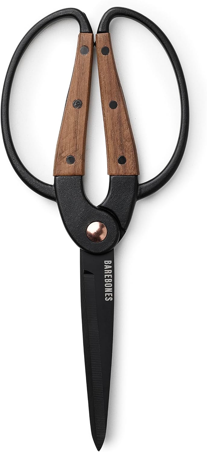 Garden Scissors - Walnut Scissors - Garden Supplies and Indoor Plant Accessories - Plant Shears with Wide Handles - Comfortable Fit Trimming Shears (Small)