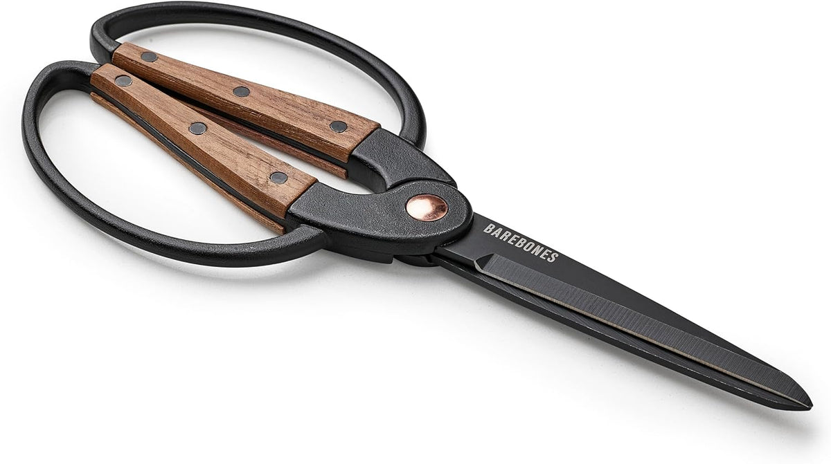 Garden Scissors - Walnut Scissors - Garden Supplies and Indoor Plant Accessories - Plant Shears with Wide Handles - Comfortable Fit Trimming Shears (Small)