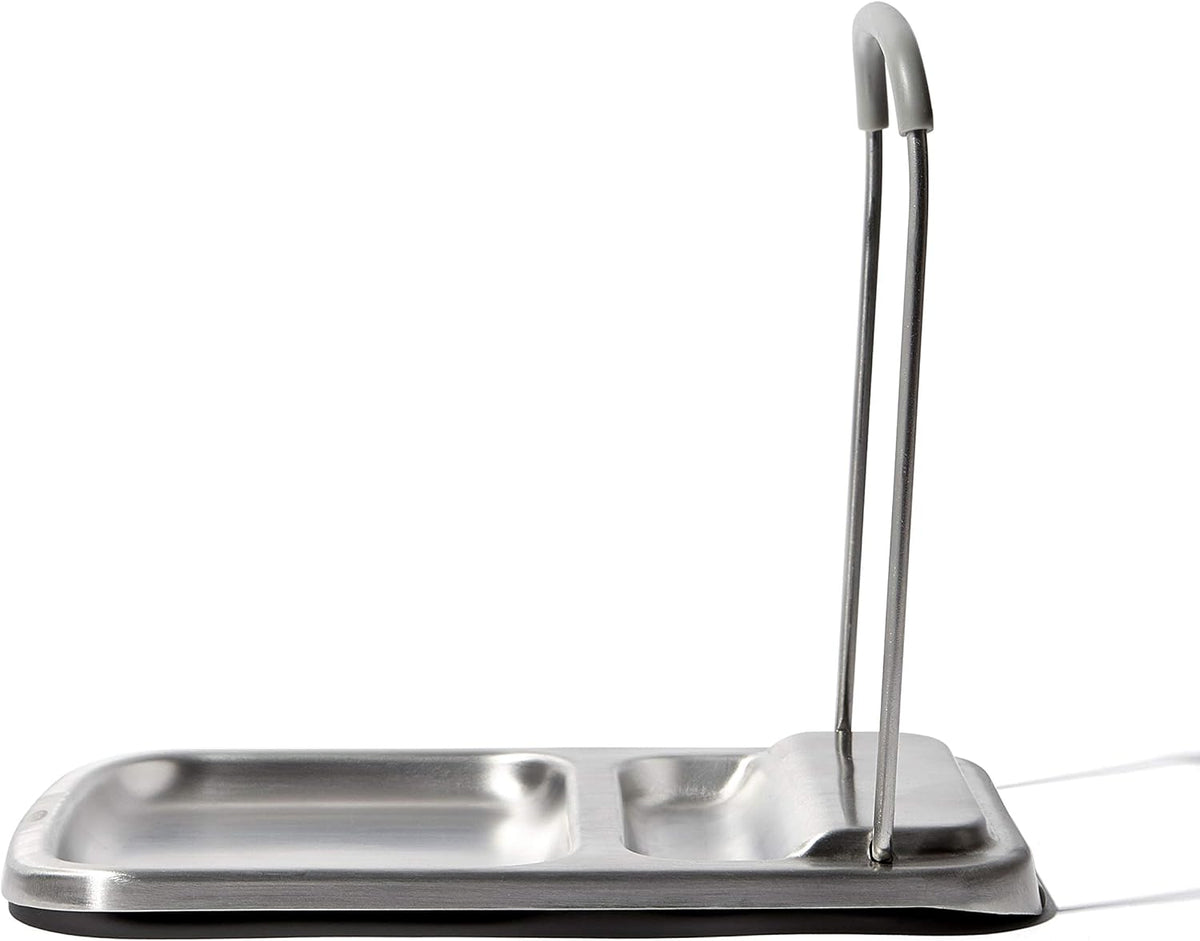 Good Grips Stainless Steel Spoon Rest with Lid Holder