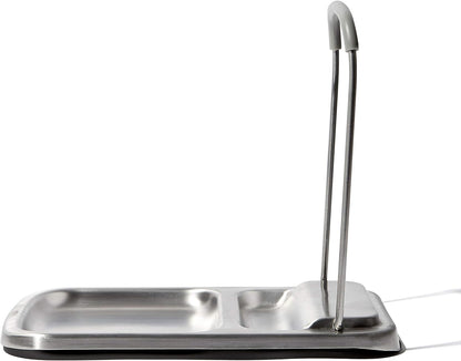 Good Grips Stainless Steel Spoon Rest with Lid Holder