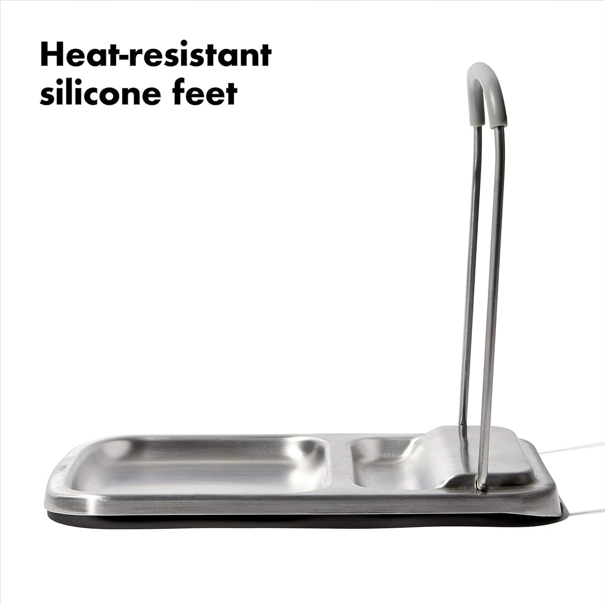 Good Grips Stainless Steel Spoon Rest with Lid Holder