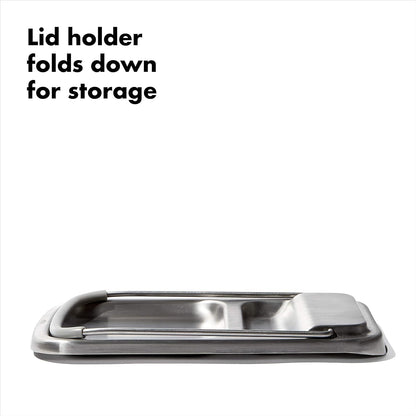 Good Grips Stainless Steel Spoon Rest with Lid Holder