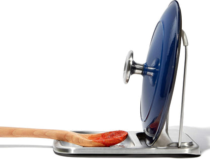 Good Grips Stainless Steel Spoon Rest with Lid Holder