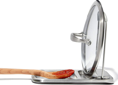 Good Grips Stainless Steel Spoon Rest with Lid Holder