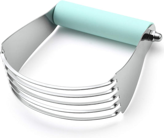 Large Dough Blender For Baking - Durable Pastry Blender - Mint | Heavy Duty Dough Mixer Hand Tool w/ Stainless Steel Blades, Professional Pastry Cutter Tool for Easy Mixing, Dishwasher Safe