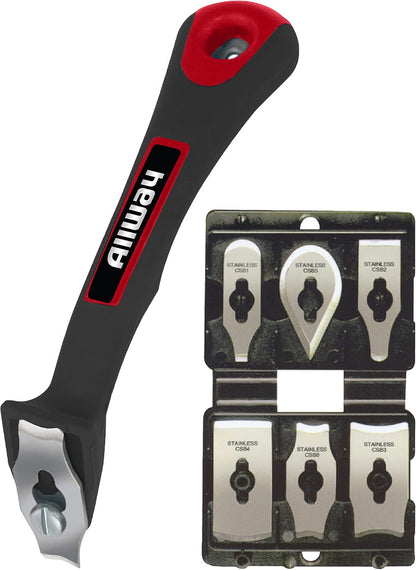CS6 Soft-Grip Contour Scraper Set with 6 Blades and Blade File