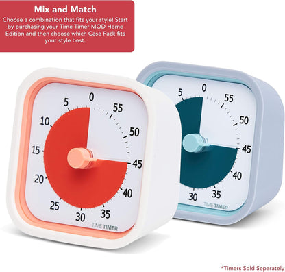 Home MOD – 60-Minute Visual Timer Home Edition, Silent Operation Study Tool for Kids Desk, Homeschool Supplies, Office & Meetings (Fern Green)