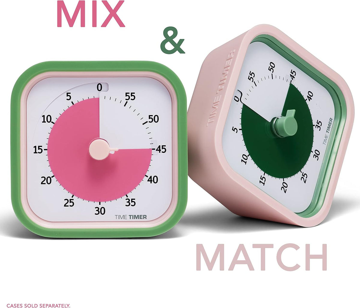 Home MOD – 60-Minute Visual Timer Home Edition, Silent Operation Study Tool for Kids Desk, Homeschool Supplies, Office & Meetings (Fern Green)