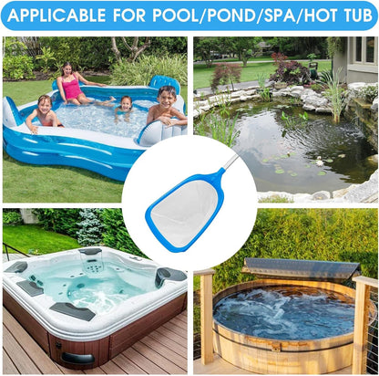 Pool Skimmer Hot Tub Skimmer Spa Net with 12'' Aluminum Pole Ultra Fine Mesh Pool Net Handy Leaf Skimmer for Small Pools Fine Debris