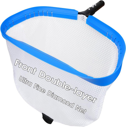 Pool Skimmer Hot Tub Skimmer Spa Net with 12'' Aluminum Pole Ultra Fine Mesh Pool Net Handy Leaf Skimmer for Small Pools Fine Debris