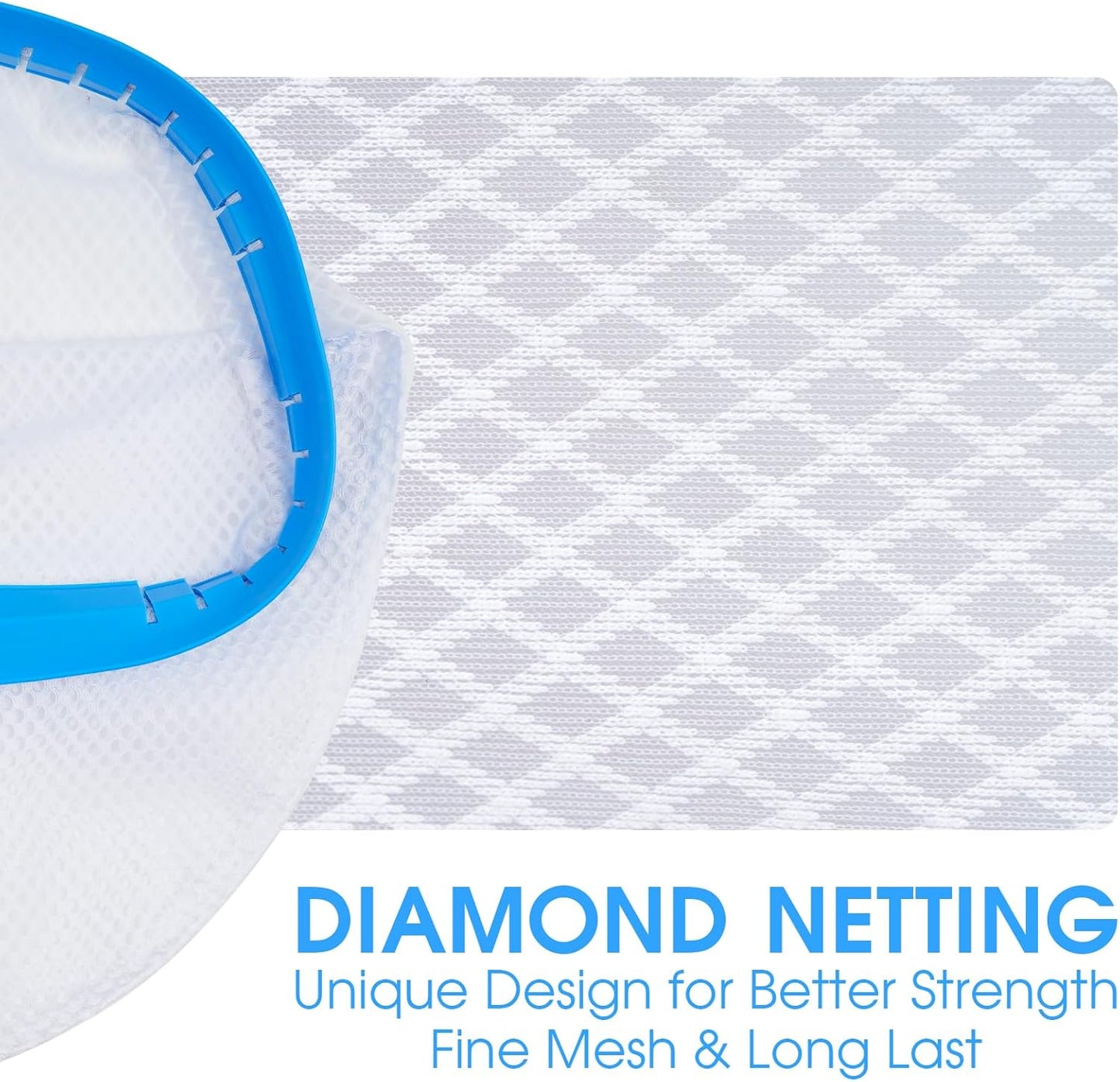 Pool Skimmer Hot Tub Skimmer Spa Net with 12'' Aluminum Pole Ultra Fine Mesh Pool Net Handy Leaf Skimmer for Small Pools Fine Debris
