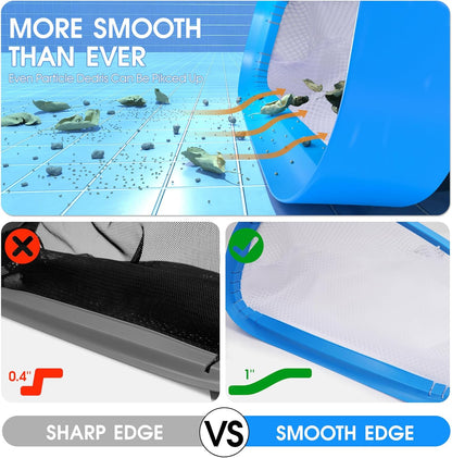 Pool Skimmer Hot Tub Skimmer Spa Net with 12'' Aluminum Pole Ultra Fine Mesh Pool Net Handy Leaf Skimmer for Small Pools Fine Debris