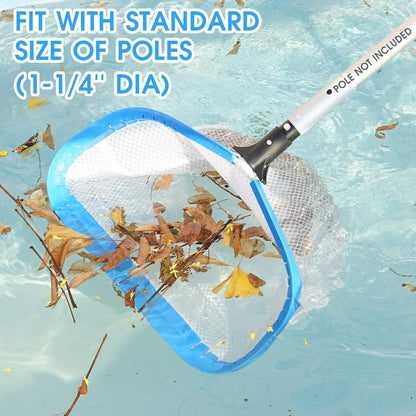 Pool Skimmer Hot Tub Skimmer Spa Net with 12'' Aluminum Pole Ultra Fine Mesh Pool Net Handy Leaf Skimmer for Small Pools Fine Debris