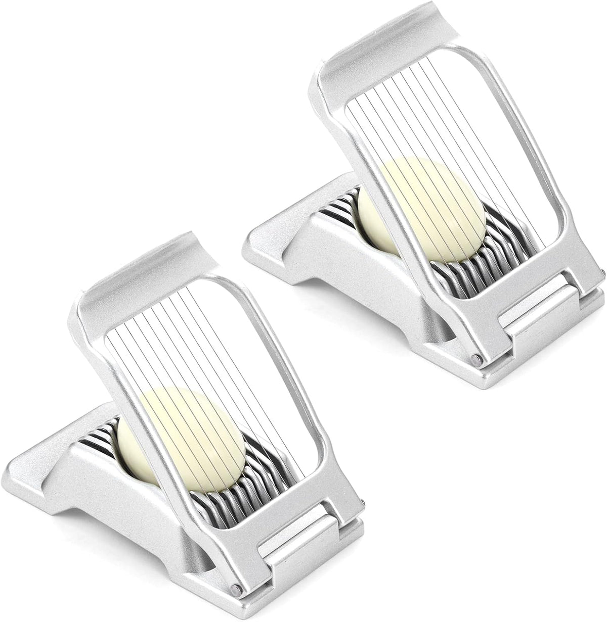 2 Packs Egg Slicer,Strawberry Slicers, Stainless Steel Wire Egg Slicer