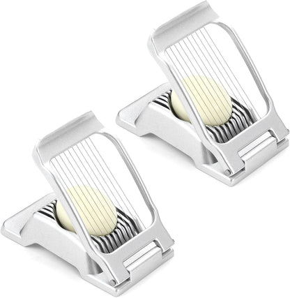2 Packs Egg Slicer,Strawberry Slicers, Stainless Steel Wire Egg Slicer