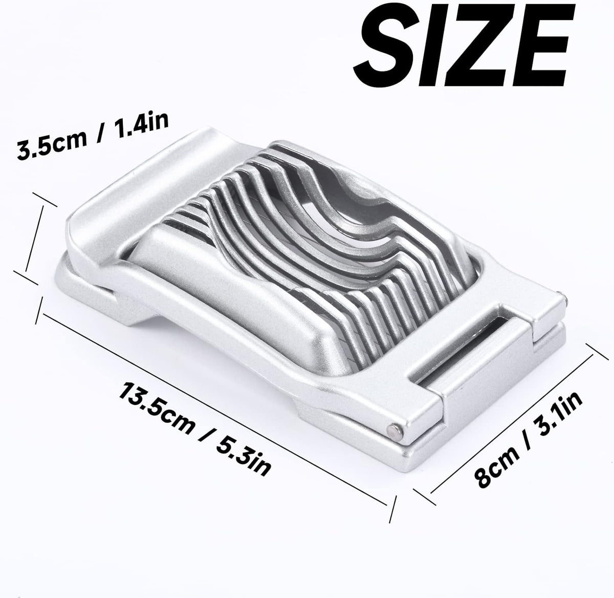 2 Packs Egg Slicer,Strawberry Slicers, Stainless Steel Wire Egg Slicer