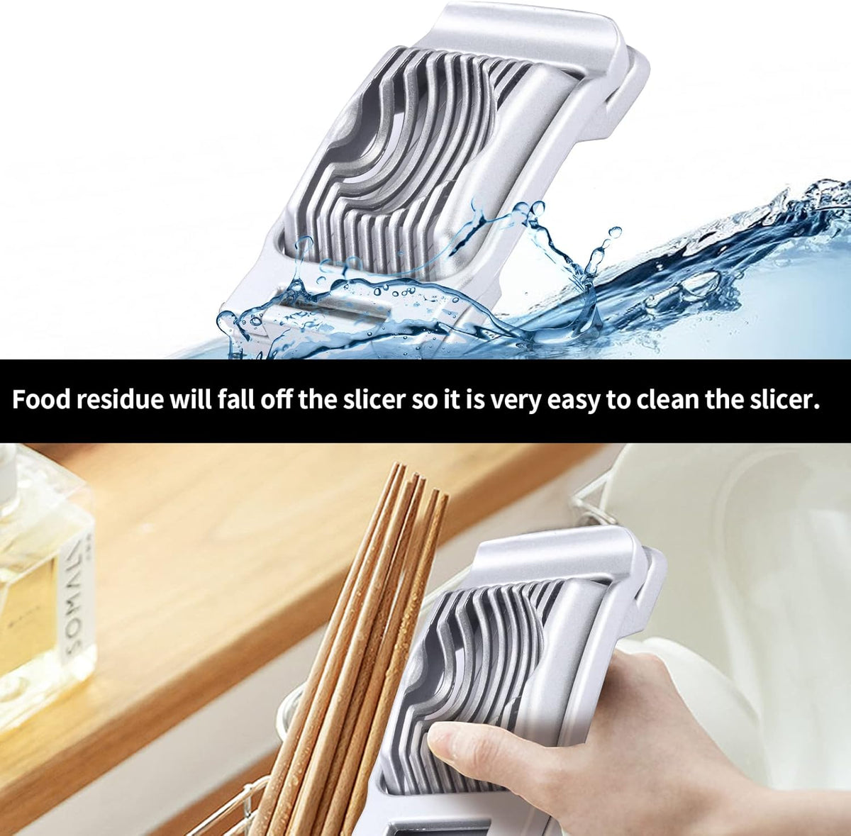 2 Packs Egg Slicer,Strawberry Slicers, Stainless Steel Wire Egg Slicer