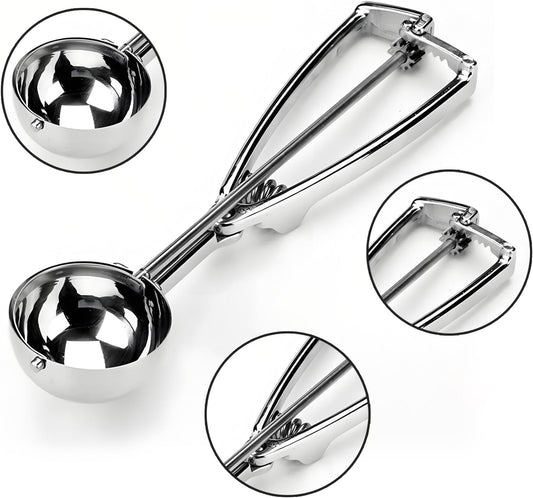 Thickened Stainless Steel Ice Cream Scoop Fruit Scoop,Table, Cookie Scoop For Baking, 2.4inch（6cm）, 1 piece for sale