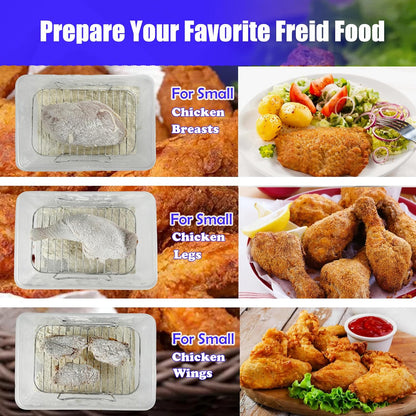 Batter Bowl with Tongs and Lid, No Mess Breading Station | Breader Bowl for Seasoning and Storage, Chicken, Pork, Salad, Meal Prep, Flip Design, Easy Clean