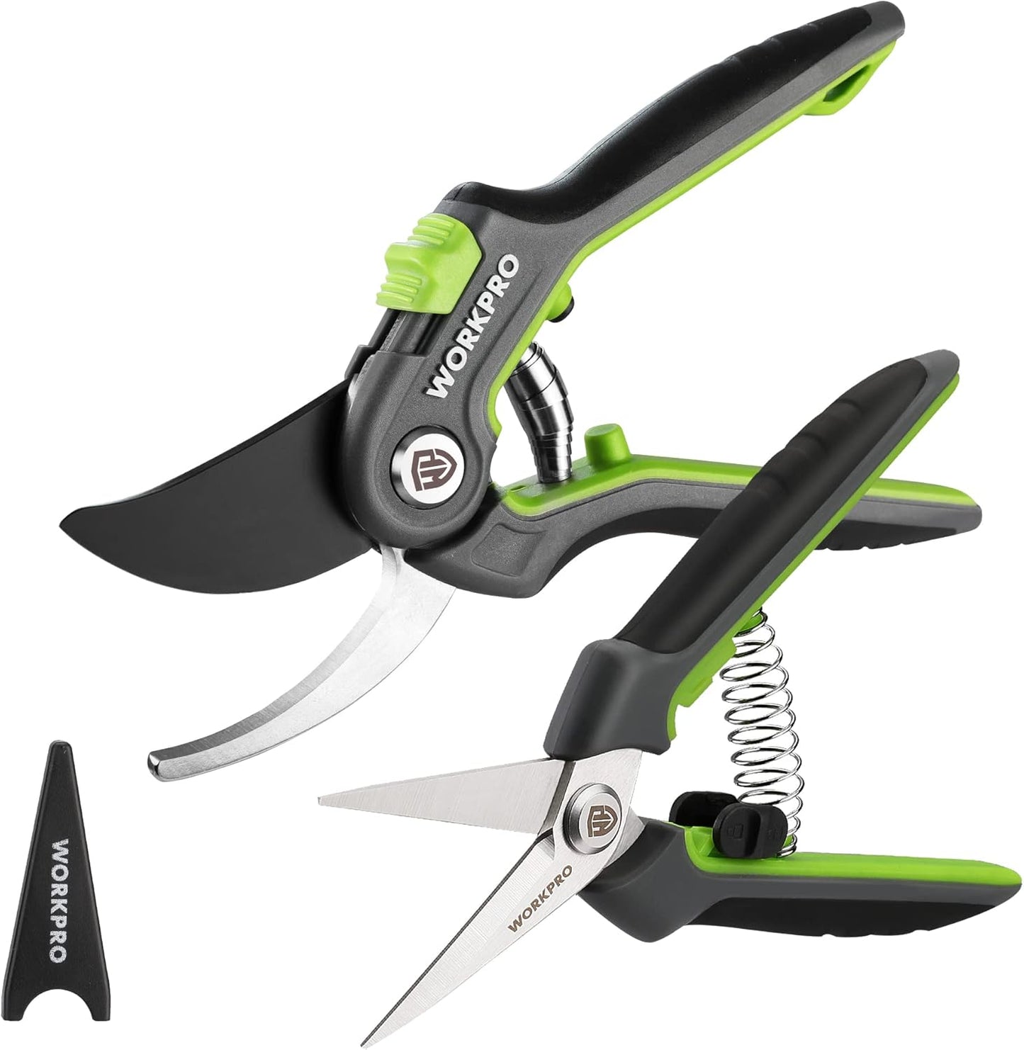 2-Pack Garden Pruning Shears, 8" Bypass & 6.25" Straight Shears | Garden Scissors, Premium Plant Shears, Garden Clippers Hand Tools for Cutting Flowers, Trimming Plants, Picking Fruits